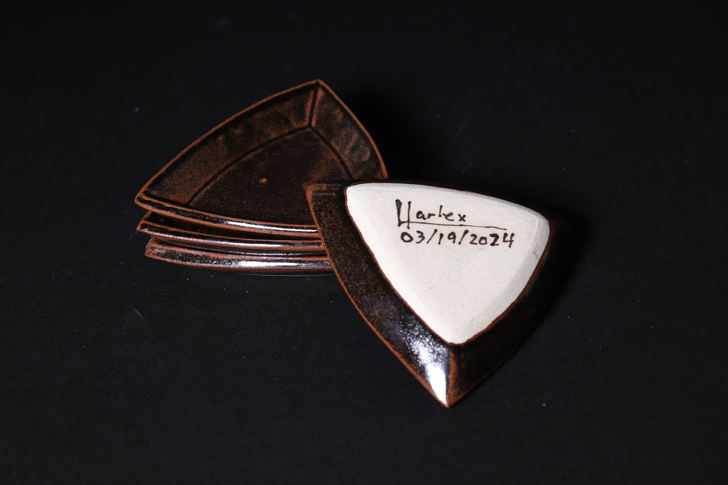 Triangle Ancient Jasper Mini Plate