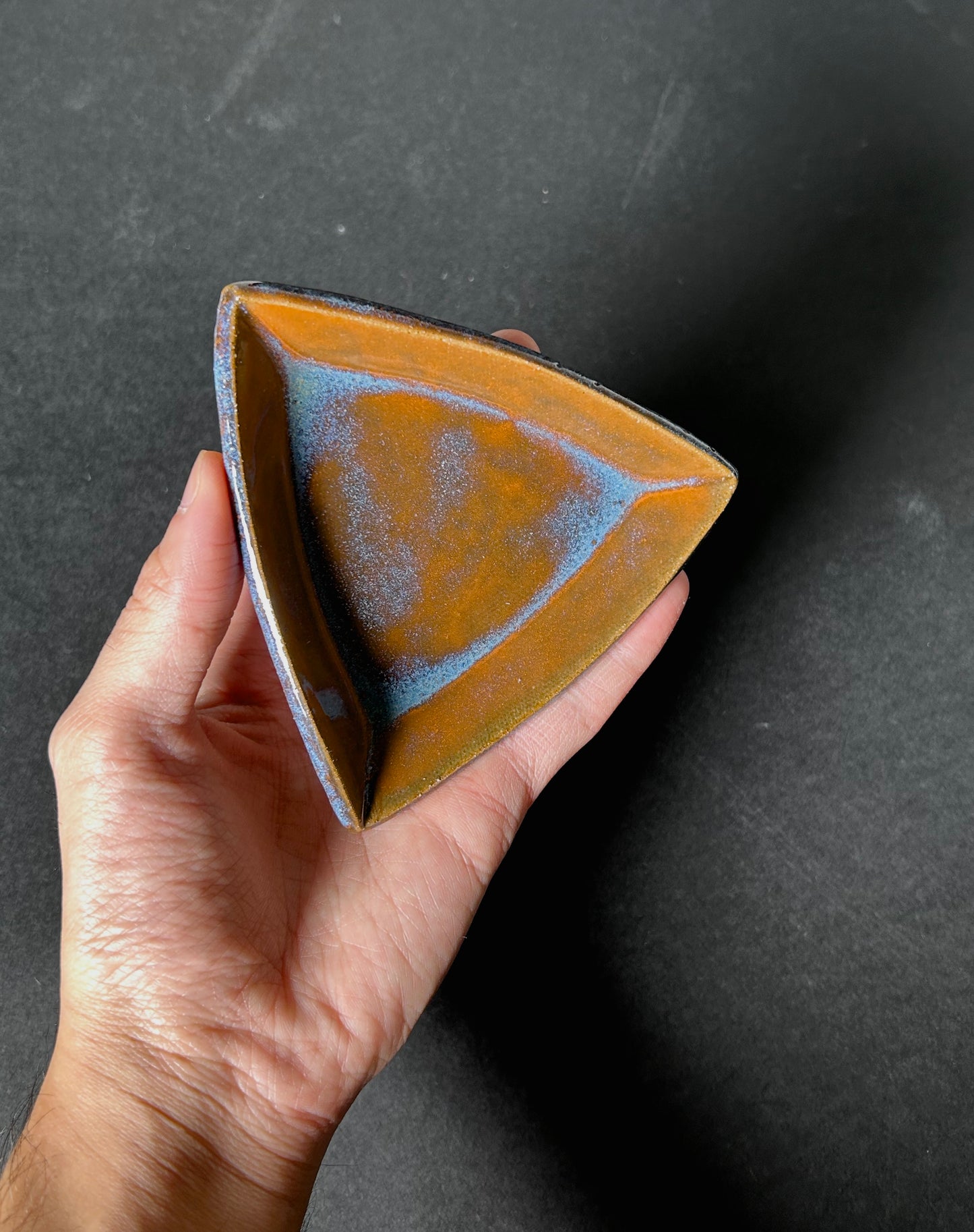 Rusty Sapphire Triangle Mini Plate