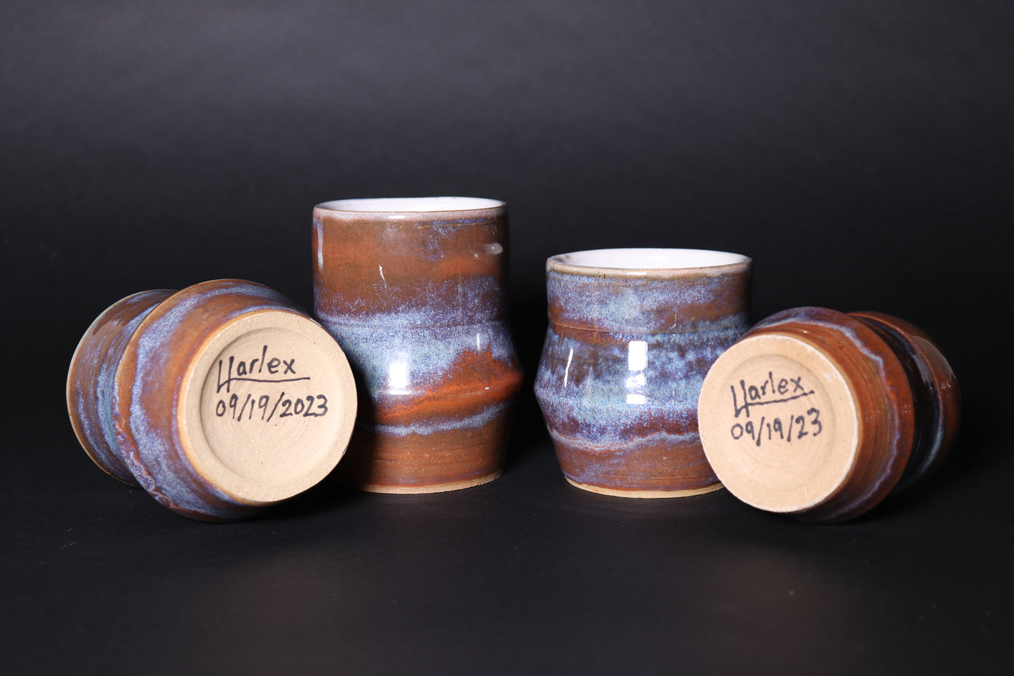 Rusty Saphhire Cup Set of 4