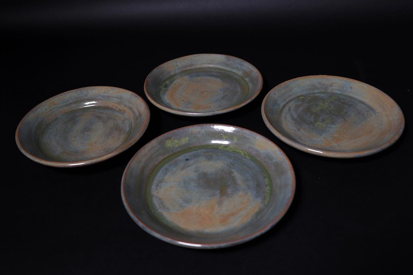 Moss Agate Plate Set of 4