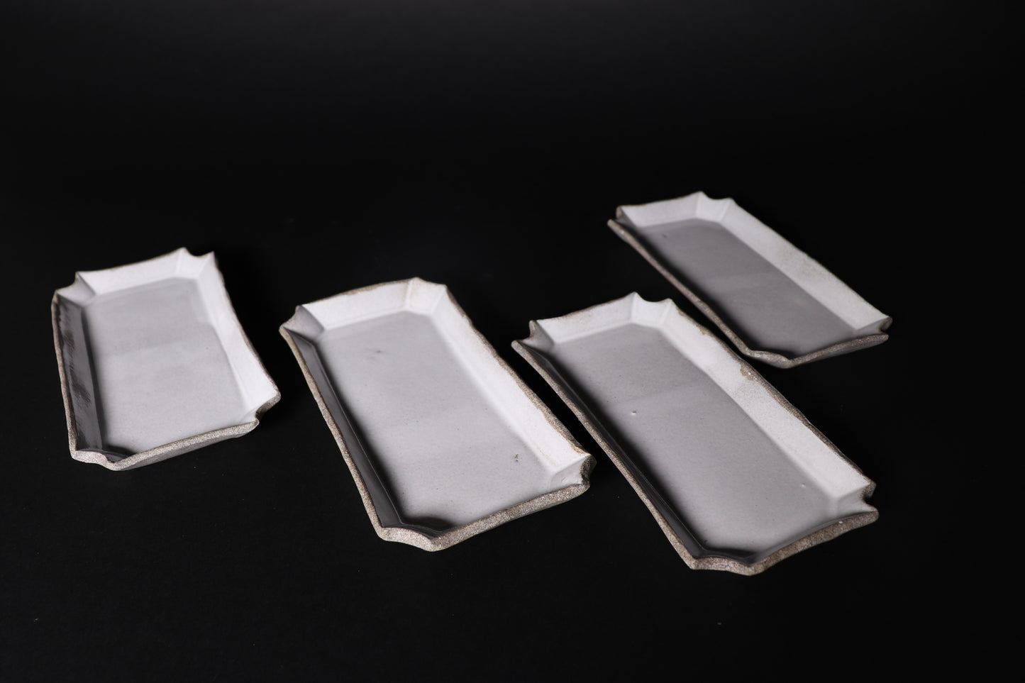 White Granite Plate Set of 4