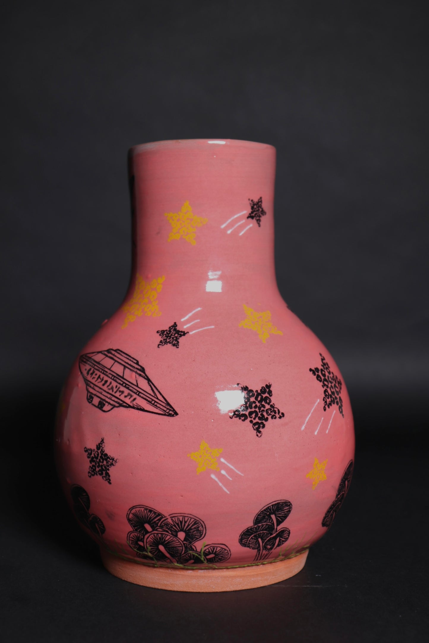 Mushroom Abduction Vase