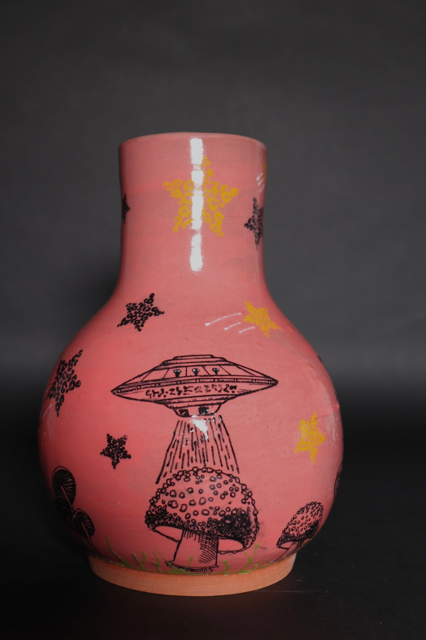 Mushroom Abduction Vase