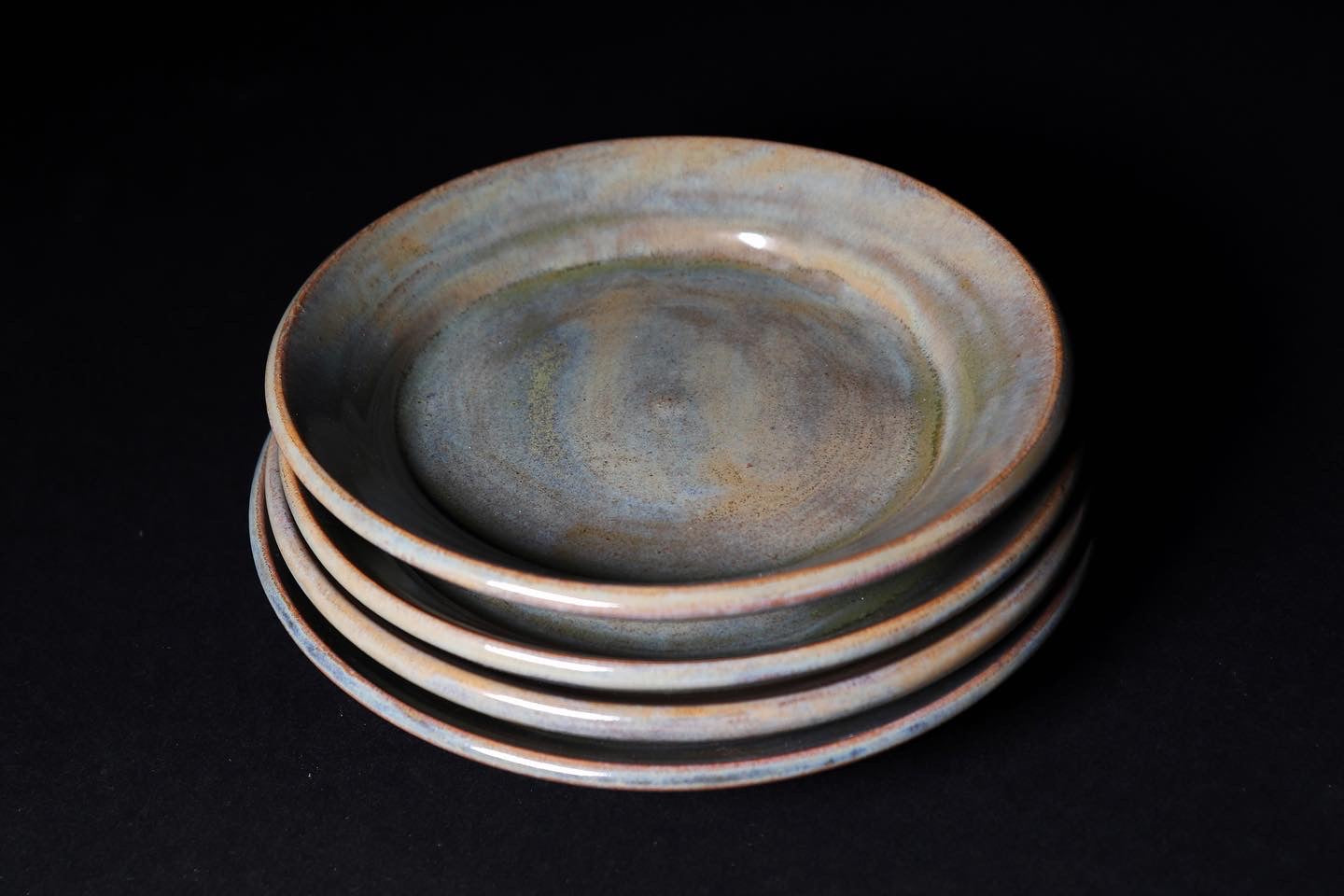 Moss Agate Plate Set of 4