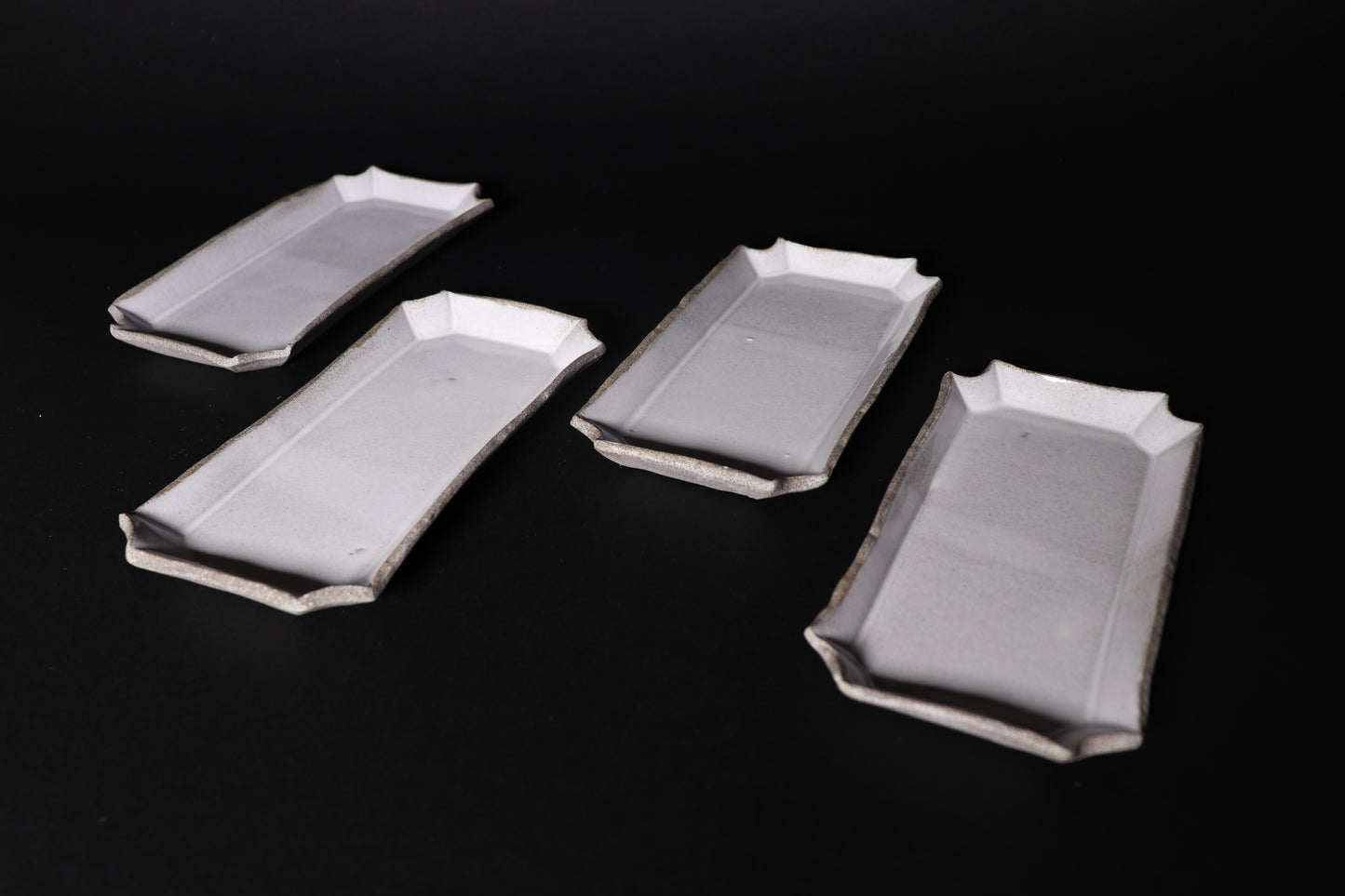 White Granite Plate Set of 4