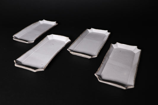 White Granite Plate Set of 4